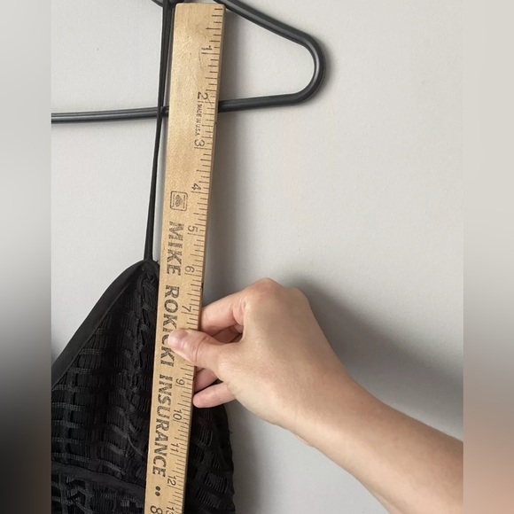 NBD Revolve Cocktail Dress in Black Semi Sheer Mesh Ruffle Sleeveless Gown S EUC - Picture 13 of 15